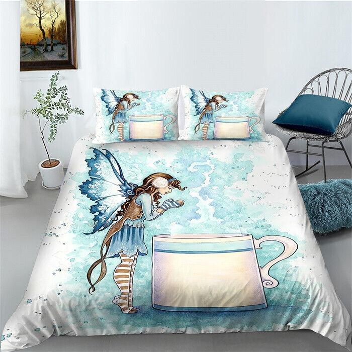 3D Printed Ultra-fine Fiber Bedding Set King Queen Bed Down Duvet Cover Pillowcase 2/3pc European and American Style Bed Cover Home Textile