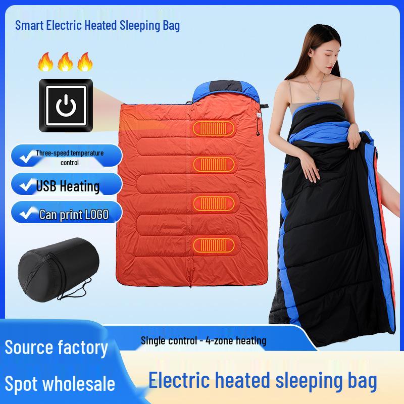 Heated Outdoor Sleeping Bag: Thickened, Portable, Cold-Protection Design for Adults