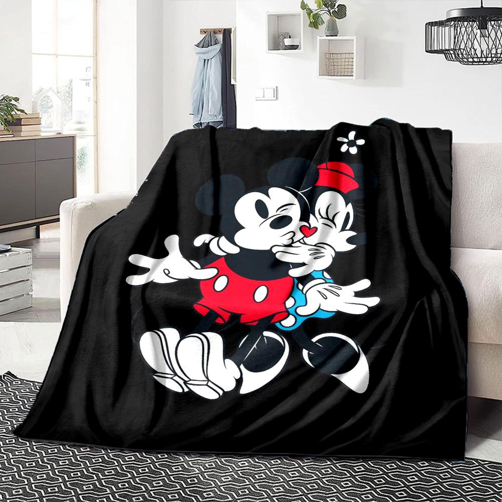 Mickey Minnie Romance Blanket Soft Throw Blanket For Home Bedroom Bed Sofa Travel Office Solid Christmas Blanket