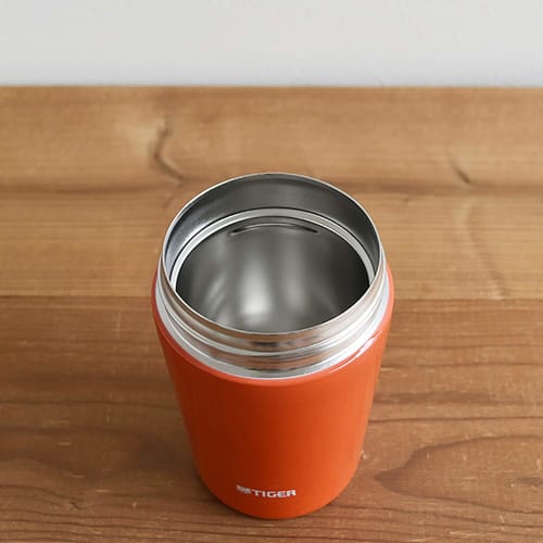 Tiger Thermos Vacuum Insulated Soup Jar 380ml Thermal Lunch Box Wide Mouth Round Bottom Chili Red MCL-B038-RC Tiger