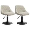Vidaxl Swivel Dining Chairs, 2 Pcs, Cream, Velvet
