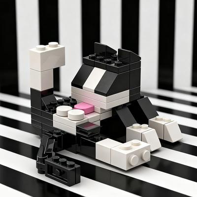 Non-Toxic Moc City Cat Animal Series Building Blocks Kids Educational Toys Creative Diy Gift For Birthday