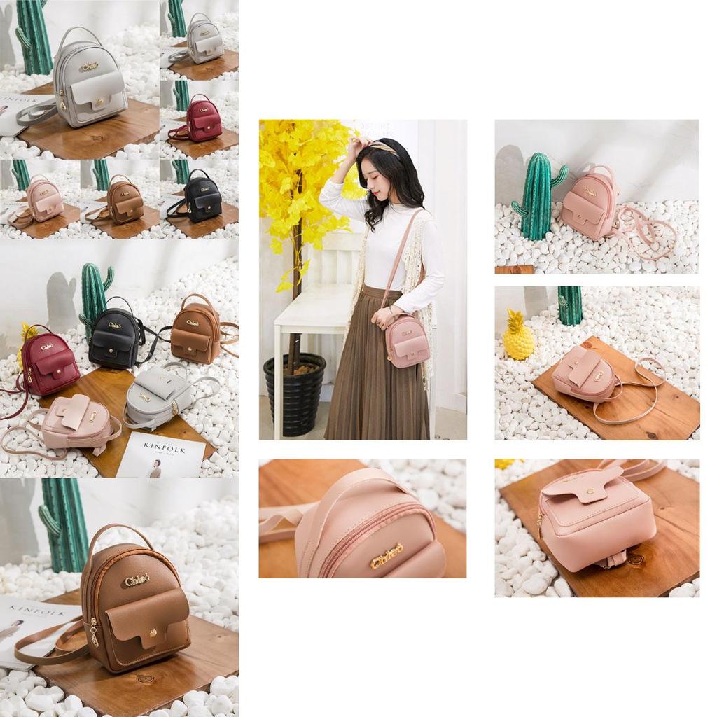 Stylish Girls' Pu Leather Travel Backpack Handbag With Adjustable Shoulder Straps