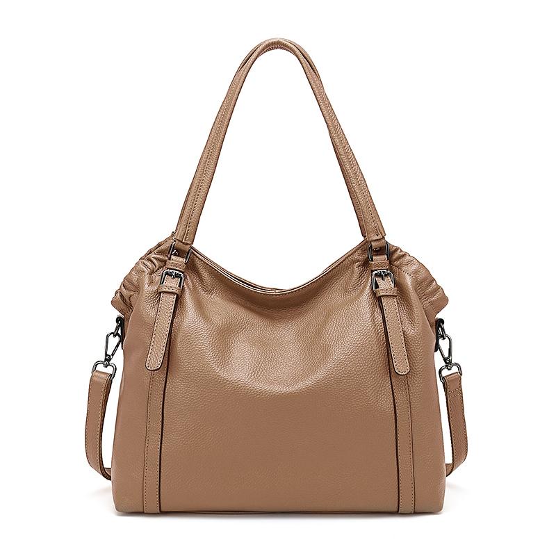 Zency Модная женская сумка через плечо из 100% натуральной кожи Сумка-хобо темно-красного — фото 11