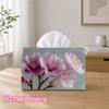 1pc 2d Flat-printed 17.78x10.92x12.95cm Tissue Box Soft Pink Cherry Blossom Flower Cluster Suitable for Home, Office, Vehicle and Party Settings CC608