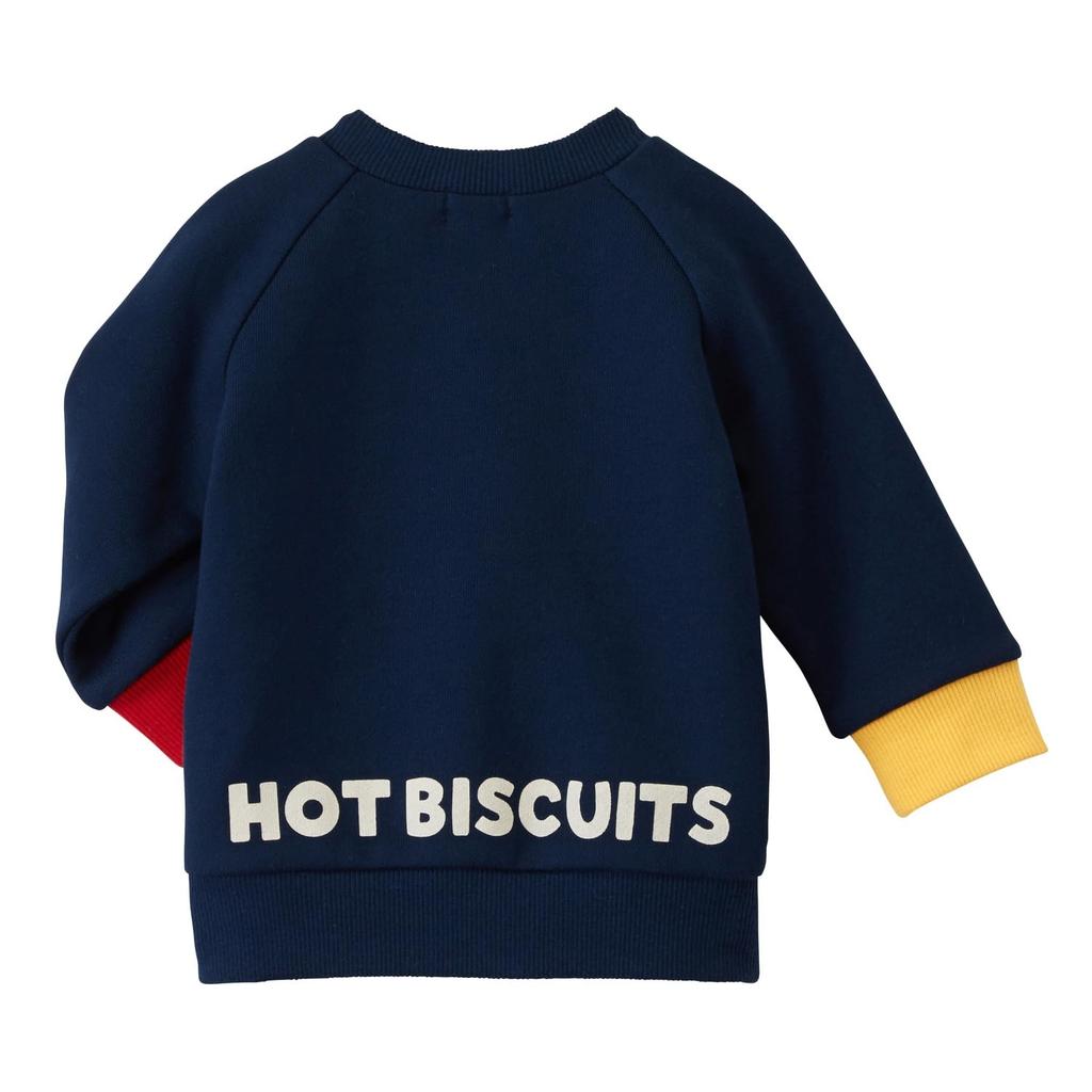 MIKIHOUSE HOT BISCUITS Baby Wear Pack: Sweatshirt & Pants for Boys and Girls, Navy Blue, 70cm, 74-9917-496, Baby Gift