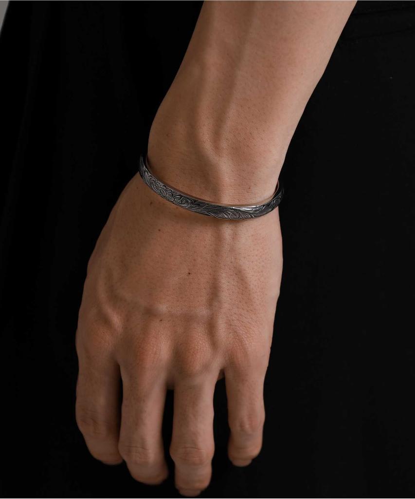 [Lionheart] Bangle/Wristband [Limited Edition] "HAWAIIAN" Round Bangle/Surgical Stainless Steel (Hypoallergenic)