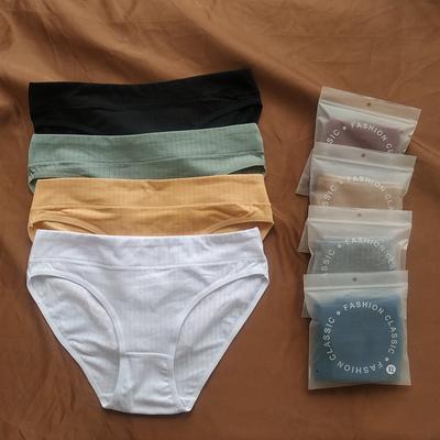 Weich und Atmungsaktiv Hohe Qualität Komfort Damen Baumwollslips Übergröße Hardcover Mid-Waist Dreiecksslips Weiblich Baumwolle Einzelverpackung