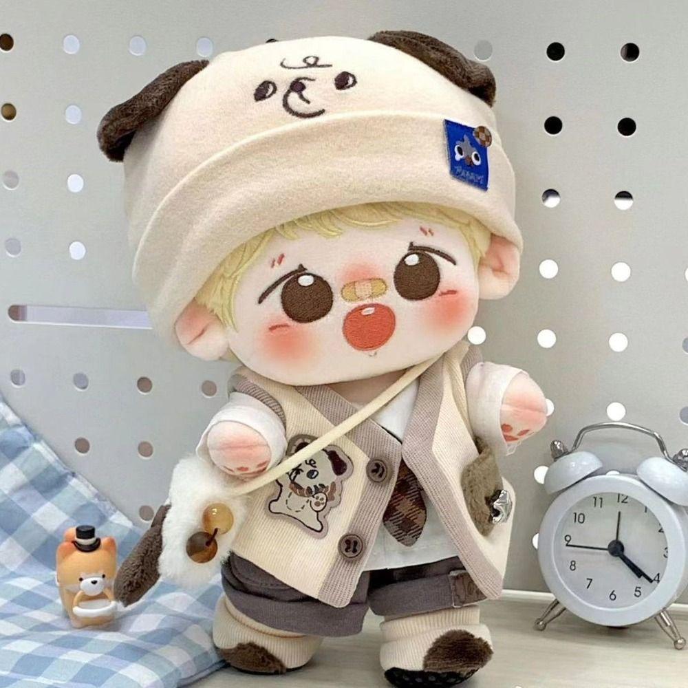 

Lovely 20cm Cotton Doll Clothes Cartoon Dolls Accessories Trendy Changing Dressing Game 1pc hat