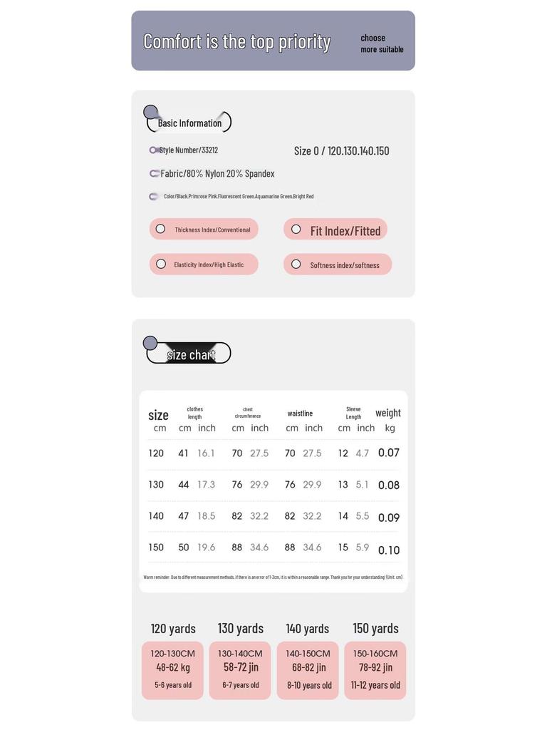 Yudong Girls' 30D Fine Yarn Lightweight Breathable Yoga Short Sleeve Top