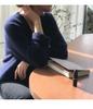 Women's Thick V-Neck Wool Sweater: Velvet, Loose, Casual Knitwear for Autumn & Winter