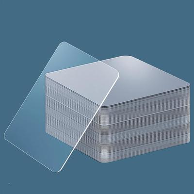 50 STÜCKE Punkt Quadrat Spurloser Film Acryl Transparent Doppelseitiger Klebepatch Hohe Viskosität Lochfreier Wandbefestigungskleber