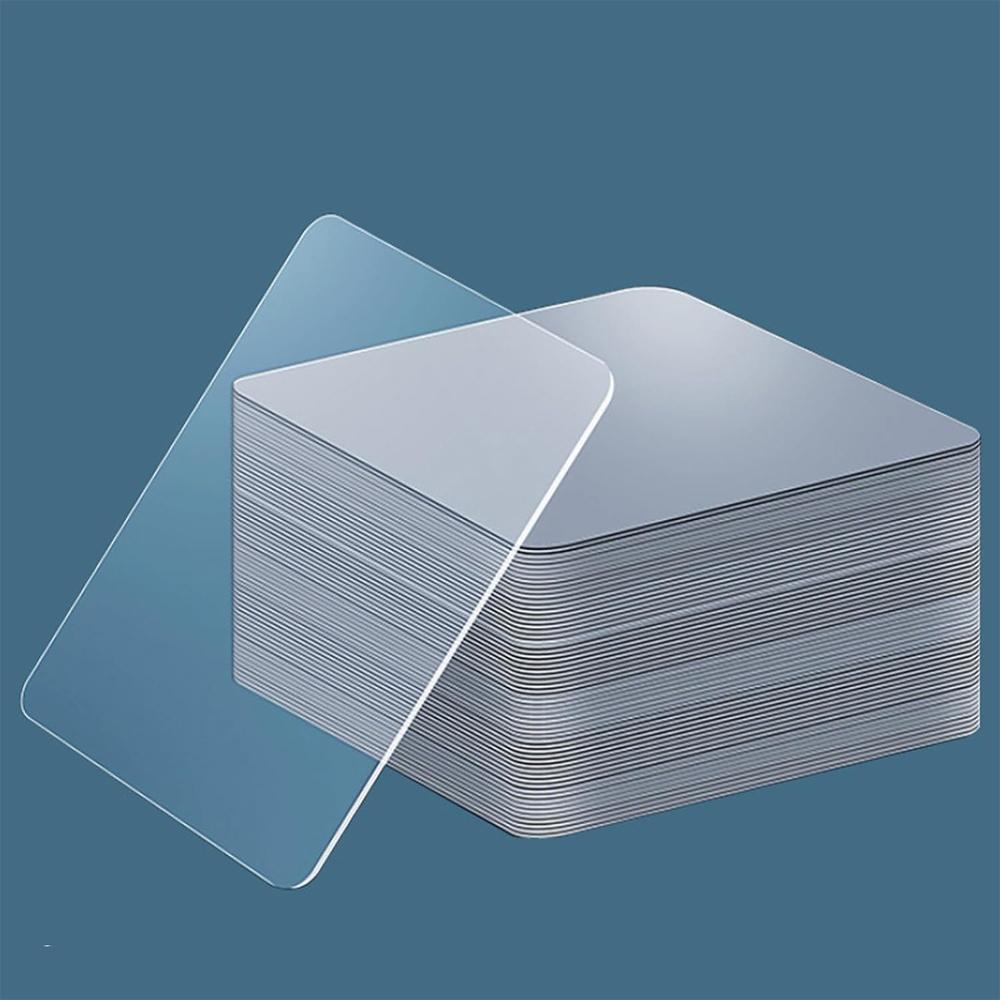 50PCS Spot Square Traceless Film Acrylic Transparent Double-sided Adhesive Patch High Viscosity Hole-free Wall Fixing Adhesive