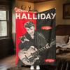1pc Johnny Hallyday guitar performance blanket, al season lightweigh Poster blanket home office outdoor nap multifunc Poster blanketional blanket