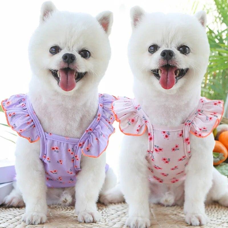 Breathable Dog Clothes for Small Dogs Chihuahua Vest Summer Pet Dog T-Shirts Shih Tzu Dress Puppy Cat Teddy Yorkie Pug Clothing