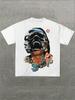 YK ASAP Rocky Dental Grillz Surreal Collage Portrait Print Graphic TeeCasual PrintComfortable
