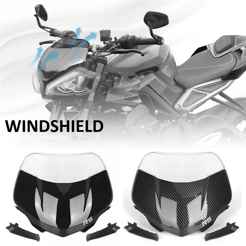 For Street Triple 765RS 765 RS Moto2 2024 Style Motorcycle Windshield Sport Screen Deflector-M53K