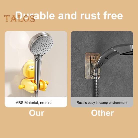 Shower Rack Cartoon Bear Duck Shape Wall-mounted Suction Cup Shower Holder Strong Load-Bearing Capacity Hook Design Shower Shelf