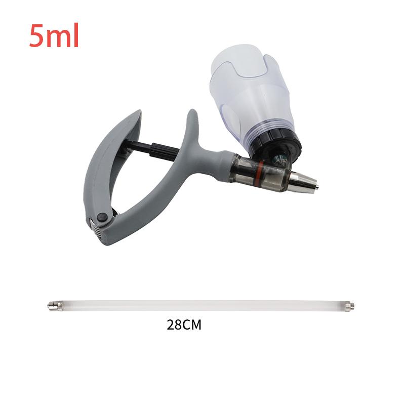 1-10Ml Veterinary Continuous Injector with Extension Tube 28Cm/38Cm Vaccine Injection Poultry Adjustable Automatic Injector