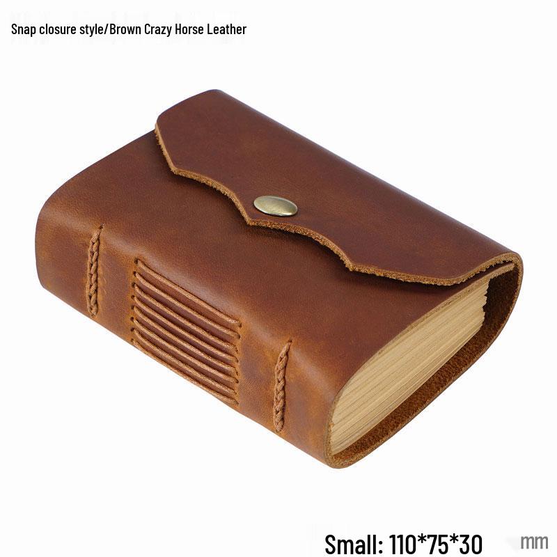 Compact Retro Pocket Notepad with Thick Blank Kraft Paper