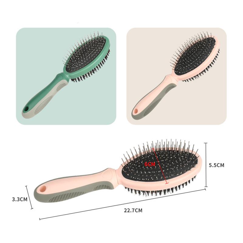 Double-sided Massage Combs for Cats Dogs Durable Multiple Bathing Grooming Pet Hair Remover with Comfort Handle Pets Accessories