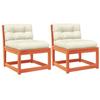 VidaXL Garden Sofas Without Armrests and Cushions 2 Pcs, Terrace Seat with Backrest, Outdoor Living Room Patio Furniture, 844706