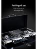 Portable Outdoor Double Burner Gas BBQ Grill & Folding Rack