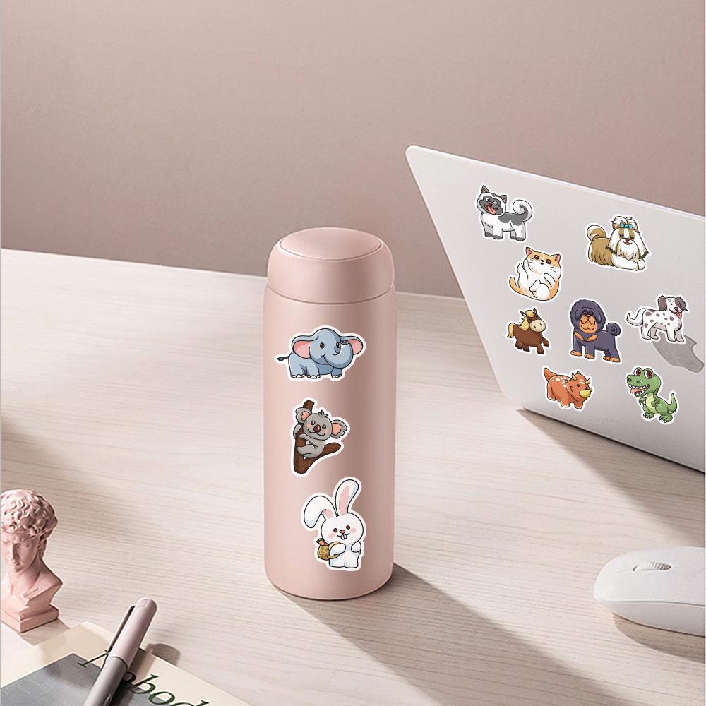 100 Cute Cartoon Animal Graffiti Stickers - Waterproof, DIY for Suitcases & Phone Cases