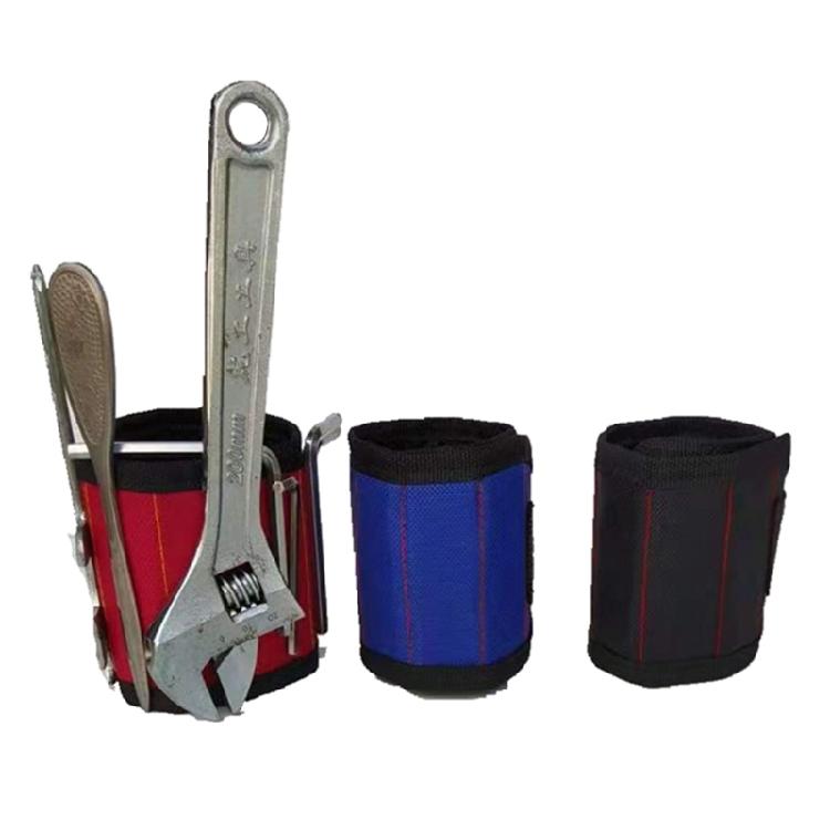 Magnetic Wristband Tool Holder With 6 Rows Of Magnets For Drill Bit Convenient Tool And Part Storage Repair Construction