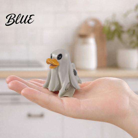 Halloween Decoration Resin Rubber Duck Cute Decor with Big Eyes & Orange Beak Party Duck Fade-Resistant for Indoor Outdoor Desktop Garden