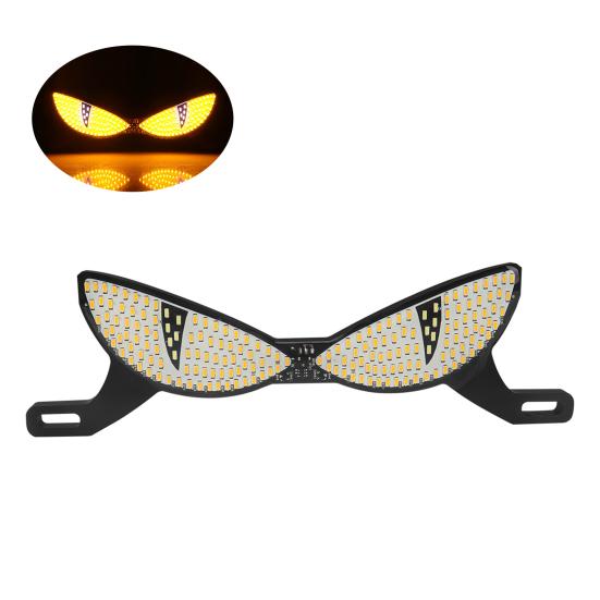 Motorcycle License Plate Screw Light with Demon Eye Shape Rear Taillights