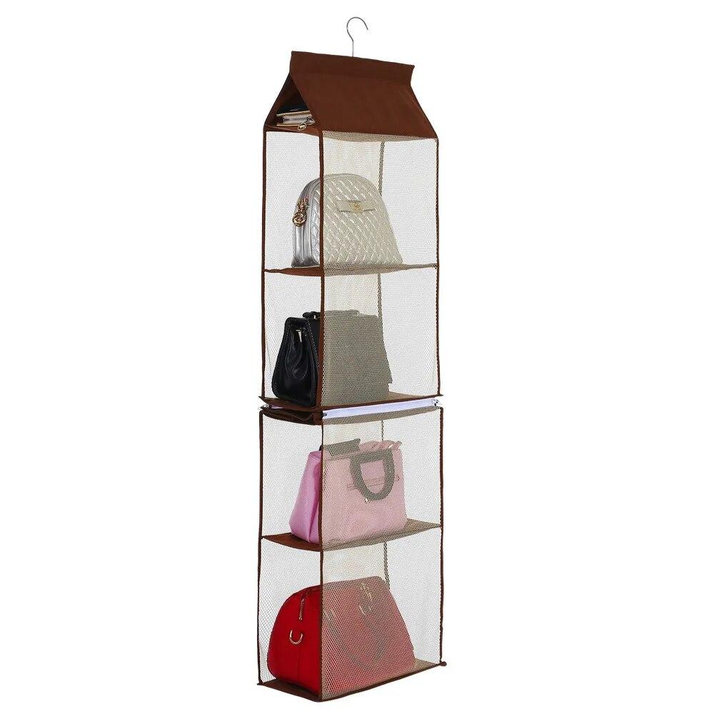 

4 кармана, раздельная подвесная сумка-органайзер для хранения, подвесная сумка для хранения различной обуви для гардероба, товары для дома кофейный