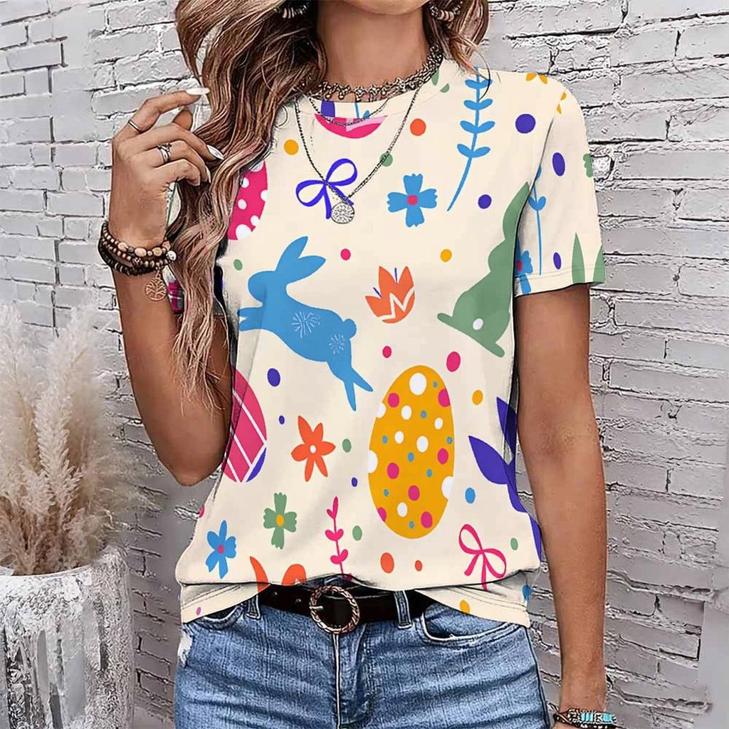 Fashion Women Retro Animal Patterns Print T Shirt Funny Casual O-neck Short Sleeves T-shirt Summer Female Tee Shirt