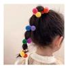 20 Stück Mädchen Bunte Plüschkugel Elastische Haargummis Kinder Pferdeschwanzhalter Gummibänder Kopfschmuck Haaraccessoires Geschenk für Kinder