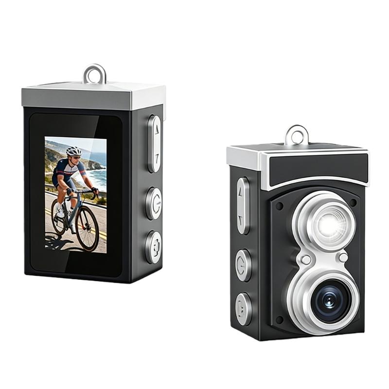 

Retro CCDs Camera 8.6MP Photo 1080P Video 1.14inch Screen 120 Degree Wide Angle Lens with 300mAh Battery for Travel чорний