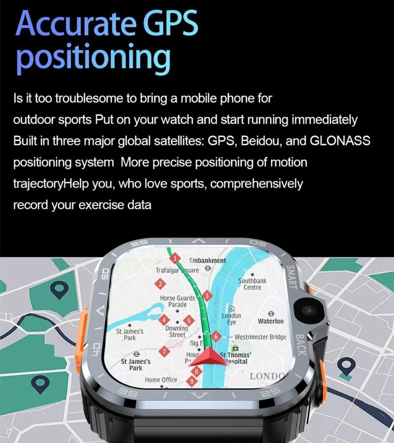 2026 New 4G Network Smart Watch Support SIM Card Google GPS NFC HD Dual Camera Android Smartwatch WIFI Wireless Fast Internet Access