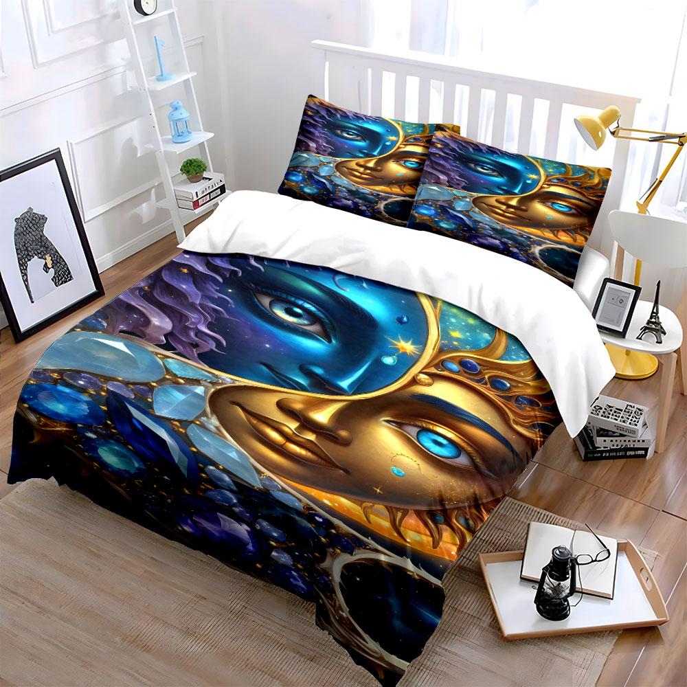 Sun, Moon, and Stars. Bedding Sets Duvet Cover Sets Duvet Covers Pillowcases(1 * Duvet Cover 2 * Pillowcases Without Duvet Insert)