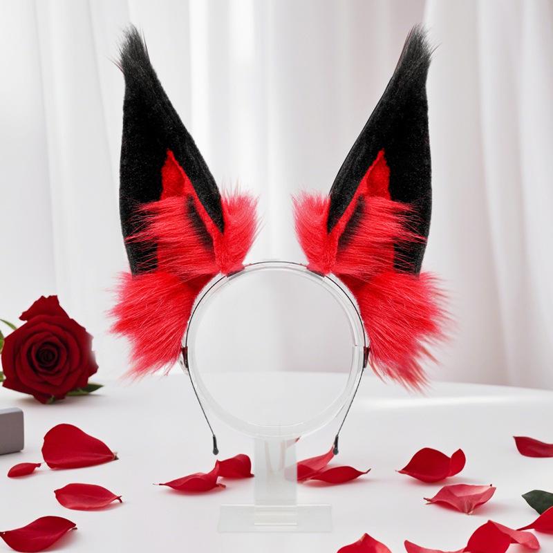 Plush Fox Demon Ears Headband - Cosplay & Performance Accessory