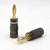 2/6/10/20/50ks 4mm Banánky Samčí Konektor 24K Pozlacené Hifi Audio Reproduktorové Banánkové Konektory pro Reproduktory a Zesilovače
