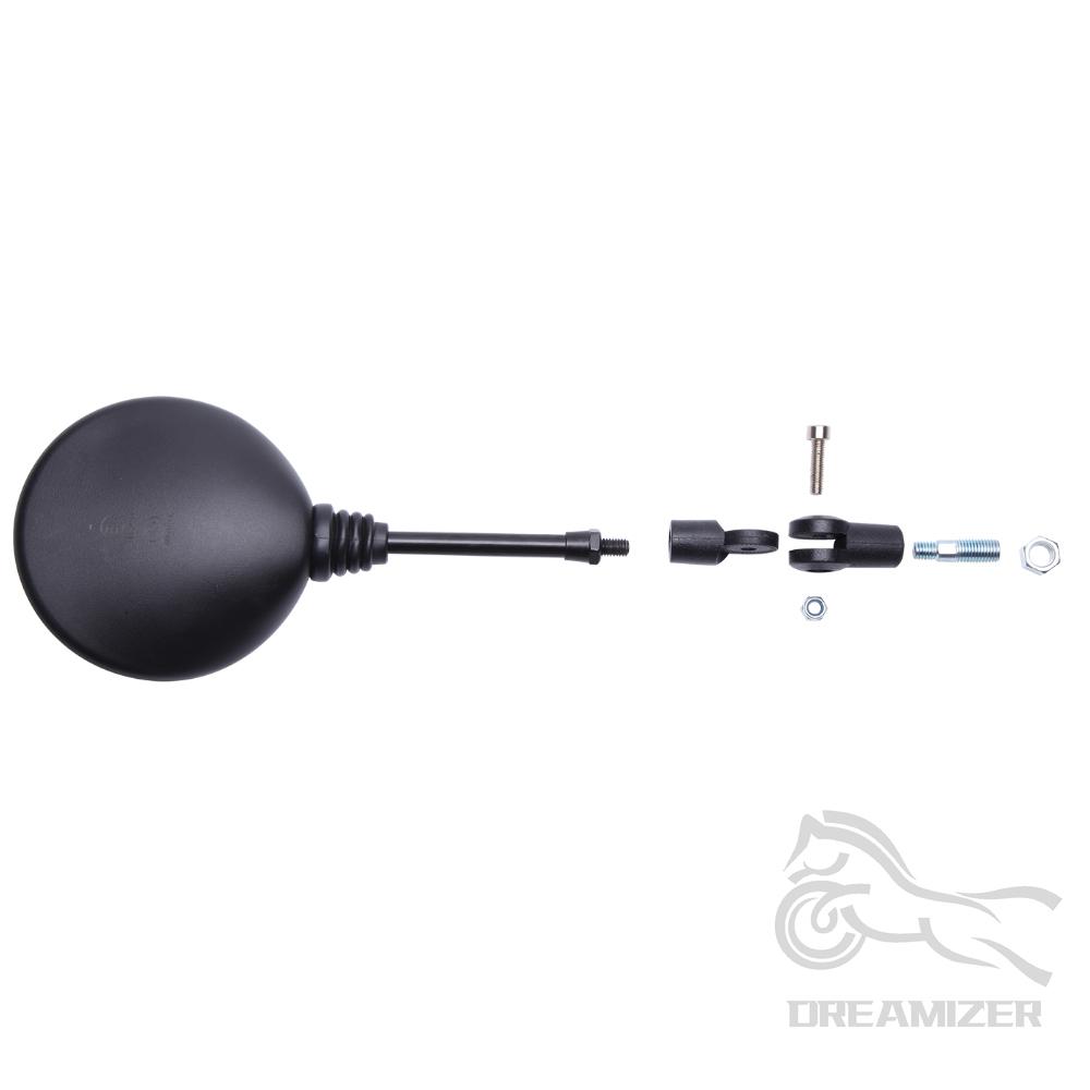 10mm 360 Grad Motorrad Schwarz Universal 10mm Seiten Rückspiegel Rückspiegel Sturzsicher Klappbar Rund Rückspiegel