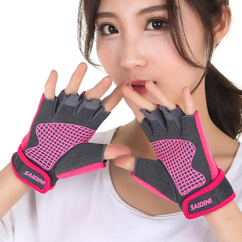 Breathable Half Finger Gym Dumbbells Gloves Men Women Bodybuilding Crossfit Exercise Sports Gloves for Cycling Bicycle Anti Slip