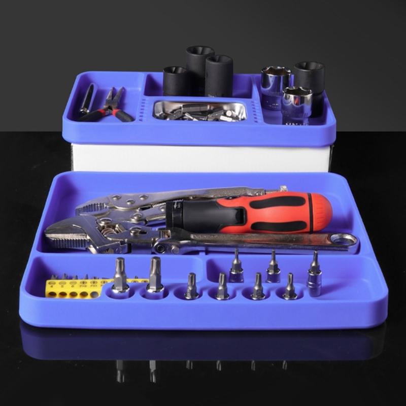Easy to Clean Silicone Tool Tray Holder Flexible Organizers For Efficient Installation And Repair In Various Environment