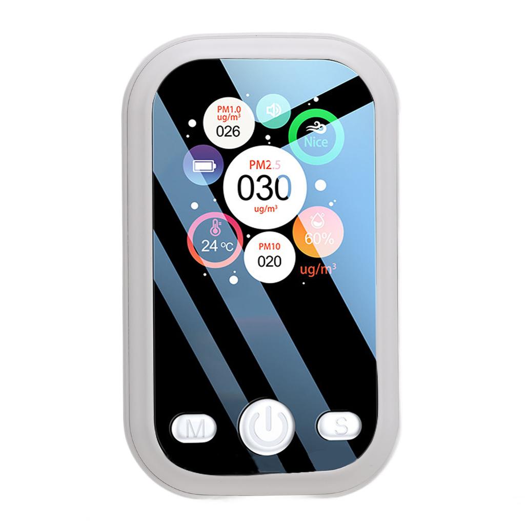 Air Quality Monitor PM2.5 PM10 PM1.0 Detector Humidity Tester LCD Display Portable Mini Air Quality