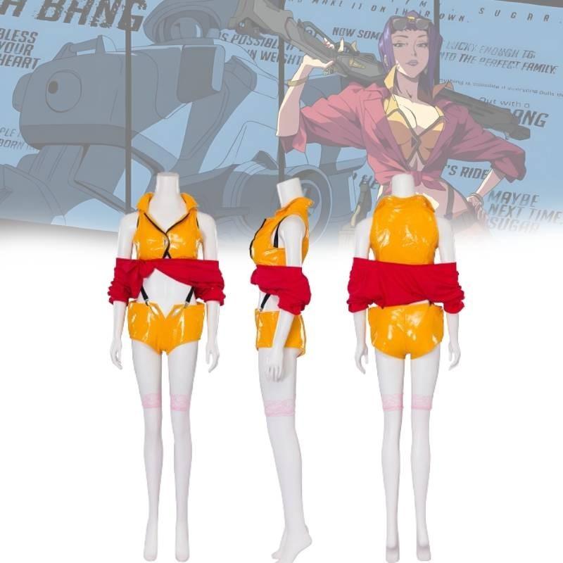 Costume de Faye Valentine Cowboy Bebop en polyester pour des expériences de cosplay détaillées