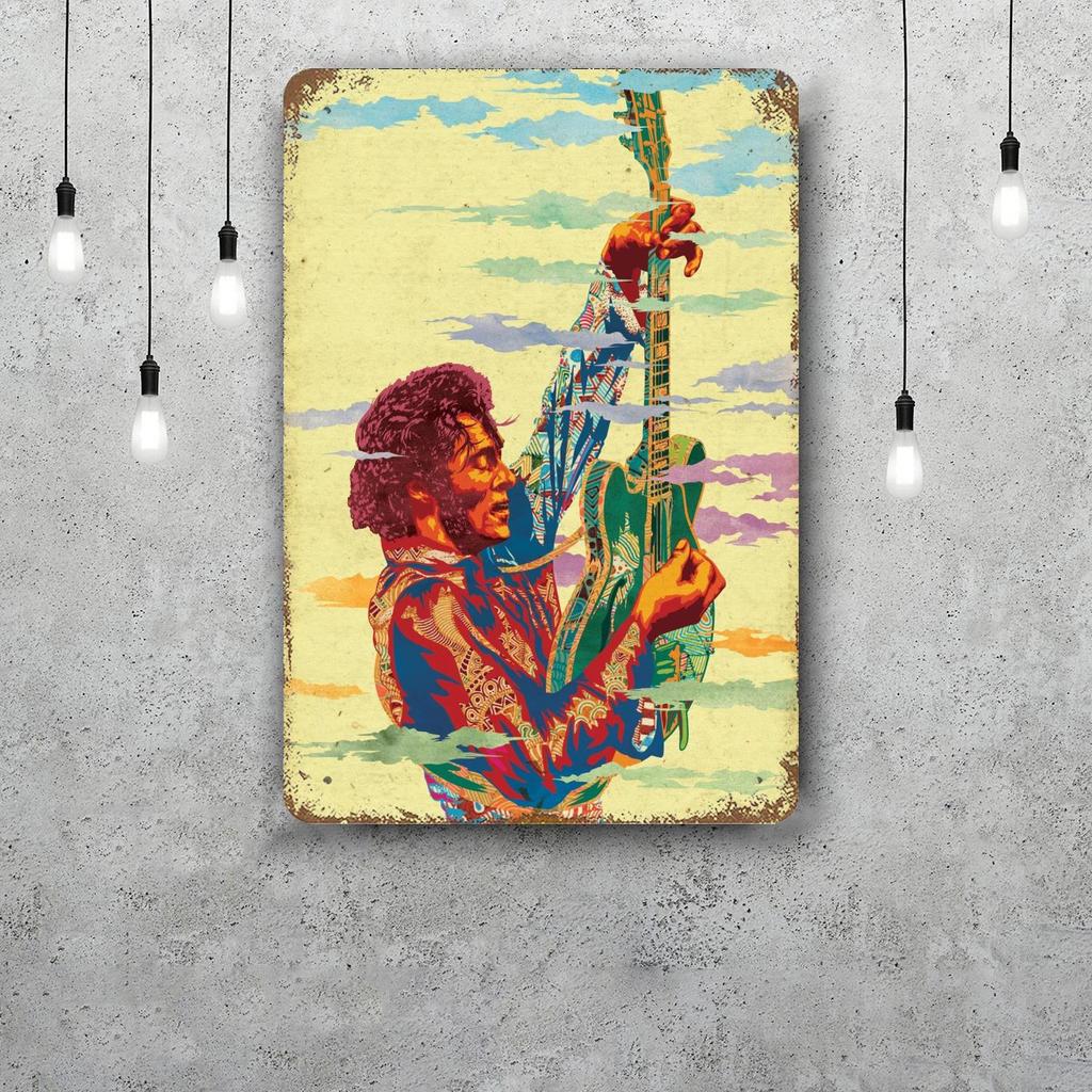 Chuck Berry Band Decor Poster Vintage Tin Sign Metal Sign Decorative Plaque for Pub Bar Man Cave Club Wall Decoration
