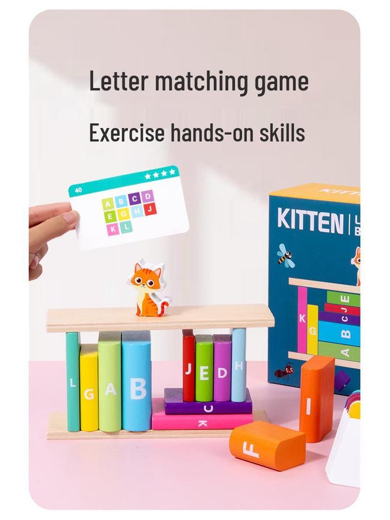 Children's Educational Jenga Letter Blocks: Quality Parent-Child Interactive Balance Toy