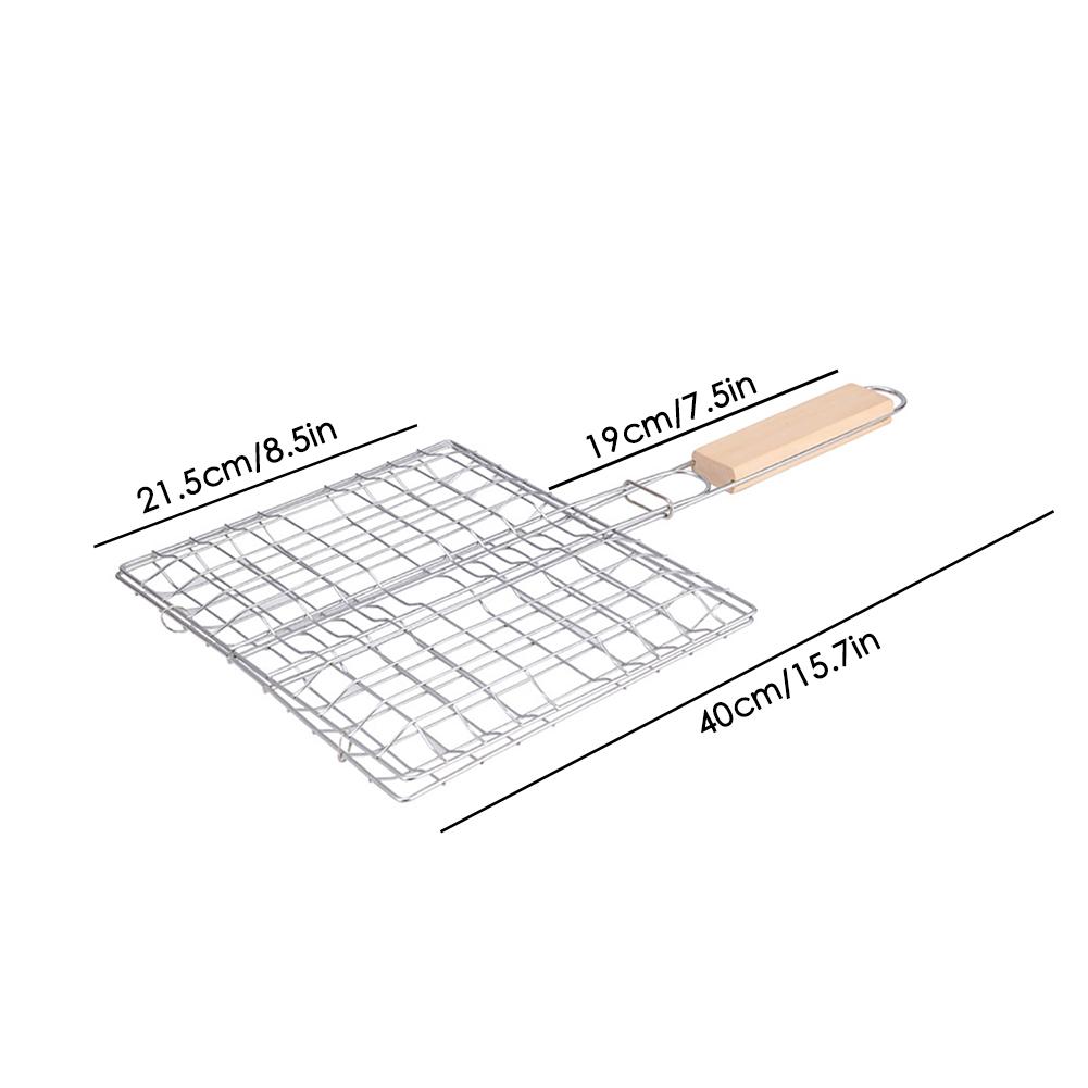 Iron Wire BBQ Grill Rack Meat Clamp for Barbecue