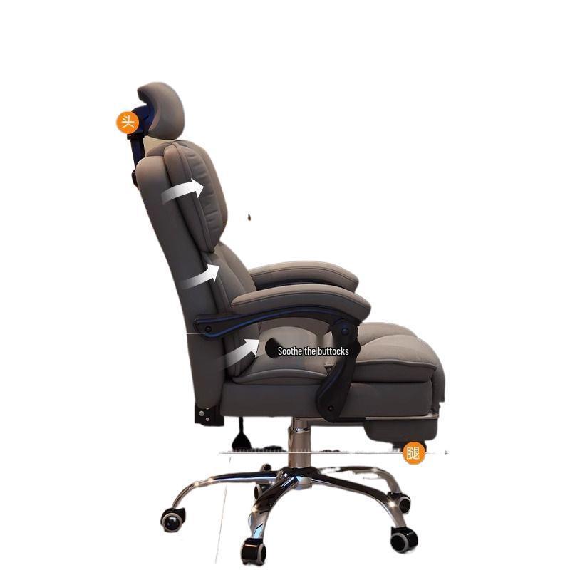 Ergonomic Reclining Computer and Gaming Chair with Lumbar Support and Adjustable Height for Comfortable Long Sitting.