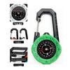 1Pc Luminous Compass Keychain Carabiner Portable ABS Material Directional Guide Sports Off-Road For Hiking Camping