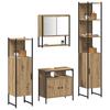 Bathroom Furniture Set with Shelf 4 Pcs Artisan Oak Wood Based Material
